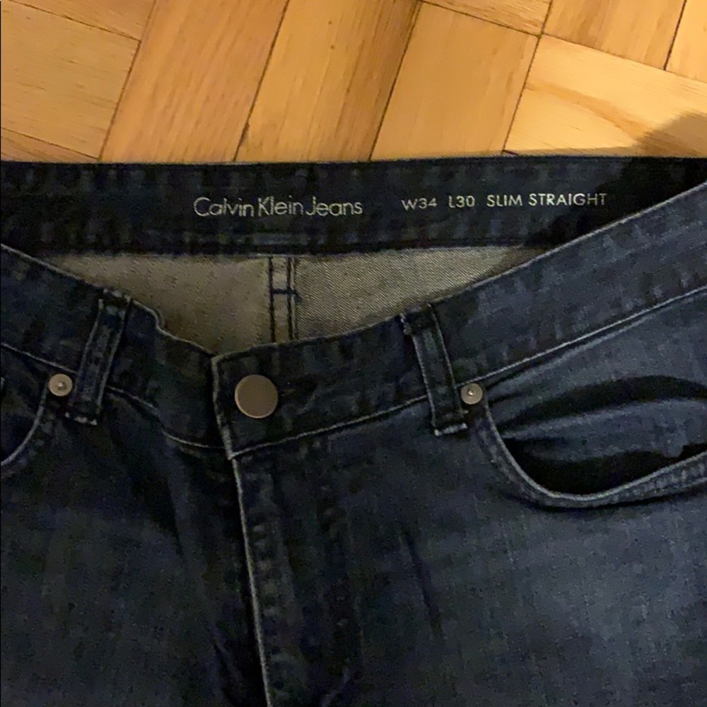Men’s Calvin Klein slim straight jeans. 34x30